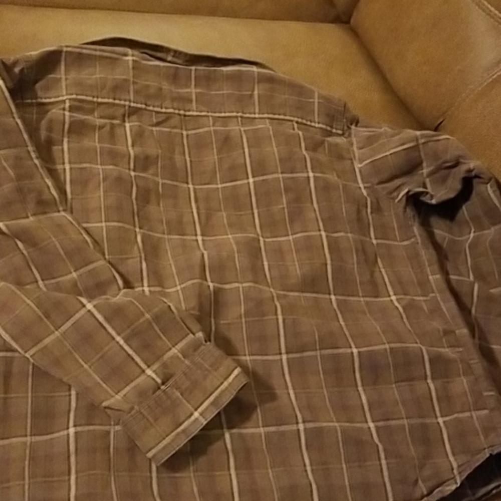 Columbia brown plaid shirt - Picture 6 of 7
